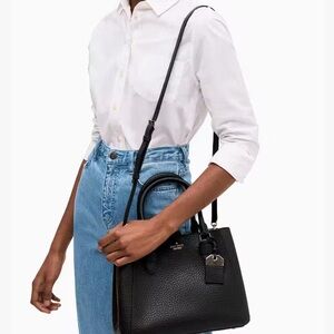 Kate Spade Black Satchel with Structured Design